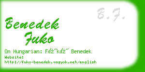benedek fuko business card
